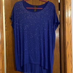 Blue blouse with sequins
